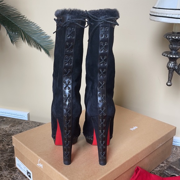 Louboutin Step n Roll 140 Suede Royal 40.5 - Picture 7 of 8